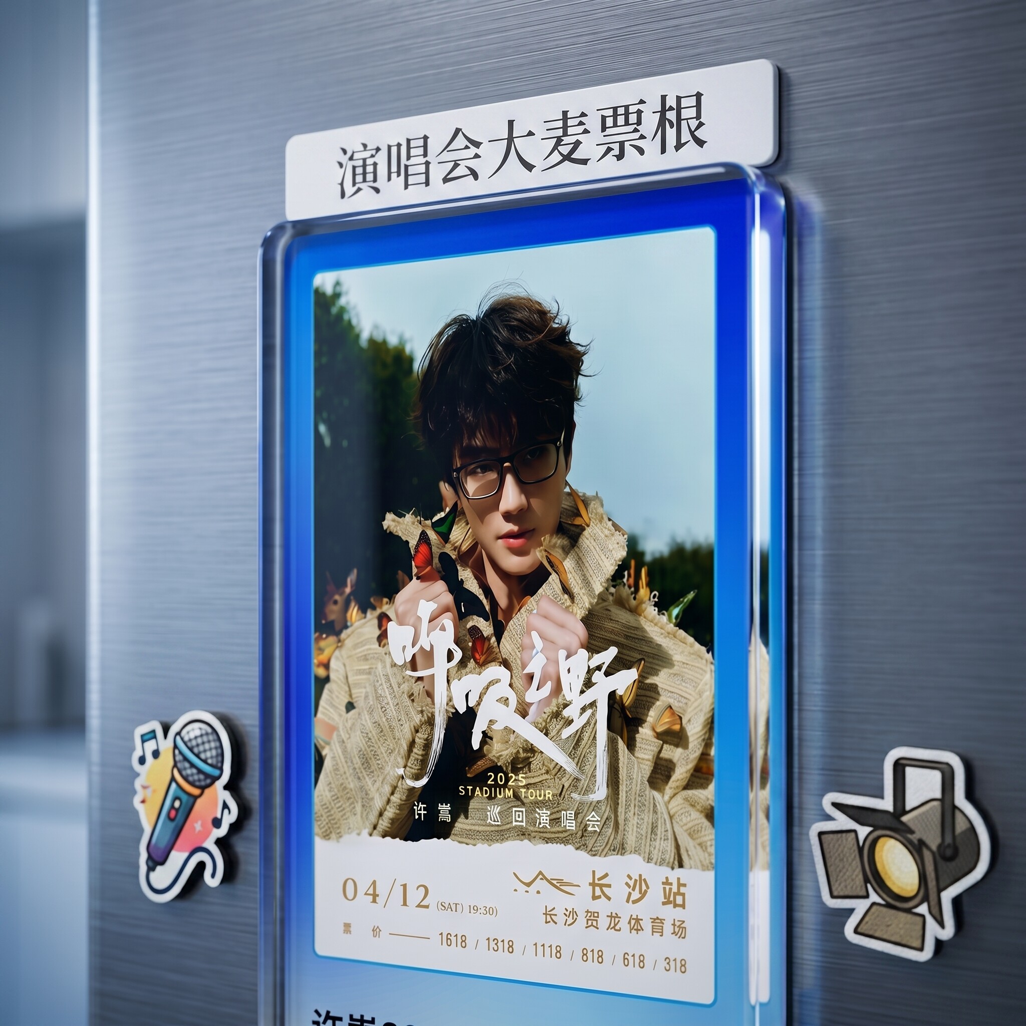 许嵩呼吸之野票根冰箱贴图片