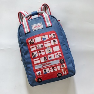 儿童小背包 中号手提双肩包 书包 可爱巴士英伦风 外贸出口英国