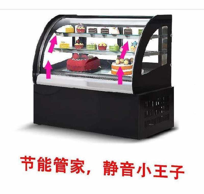 弧形柜保鲜糖葫芦玻璃柜台面冷藏柜保鲜展示柜商用小型前后开门