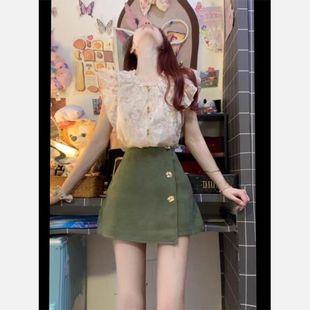 夏装 搭配一整套盐系轻熟洋气减龄气质女神范短袖 上衣裙子两件套装