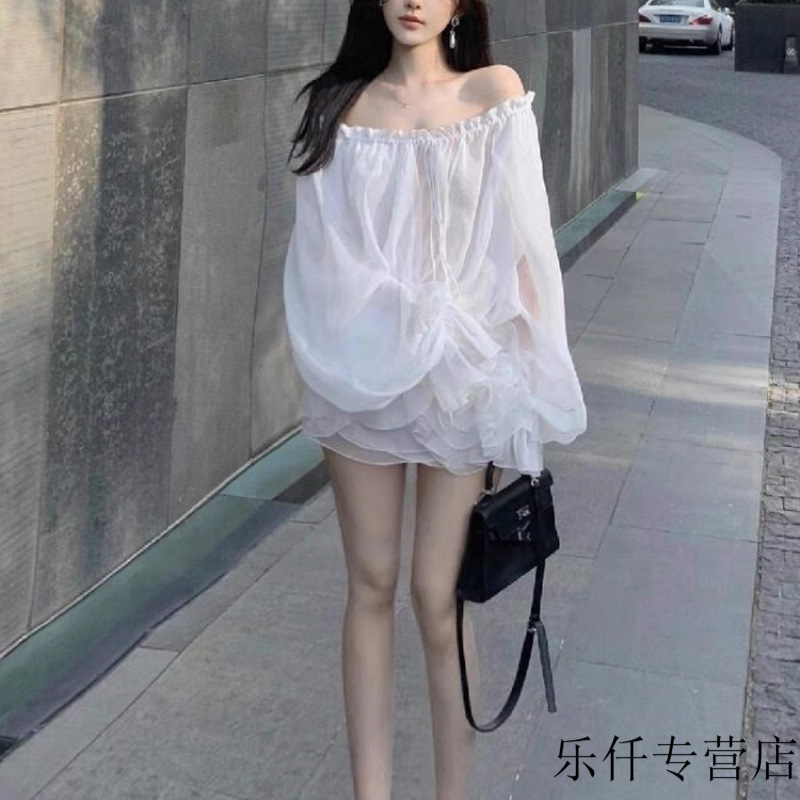 白色薄款防晒长袖雪纺/涤纶（聚酯纤维）2025新款女夏季独特别致