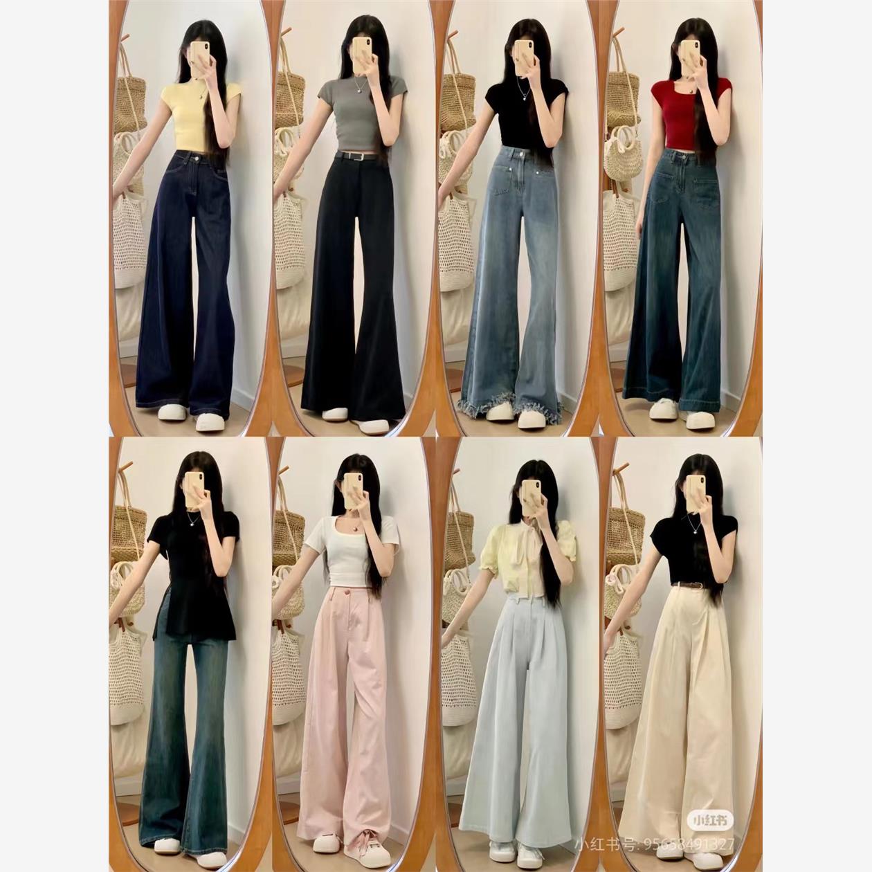 天丝阔腿牛仔裤女2025夏季拖地薄款超软宽松显瘦垂感高腰直筒裤子