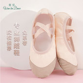 女童中国舞跳舞鞋 儿童舞蹈鞋 成人形体鞋 专用软底鞋 子 女肉色练功鞋