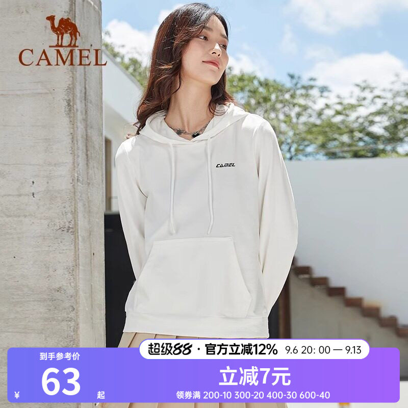 骆驼套头连帽卫衣女新款薄款情侣宽松休闲女装薄款运动服长袖上衣