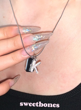 sweetbones可定制字母吊牌项链高级感辣妹饰品