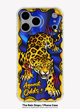 〈金钱豹〉高级感欧美恐怖动物镭射IMD双层小众个性新款17promax手机壳iphone1615pro14不撞款防摔保护软壳套