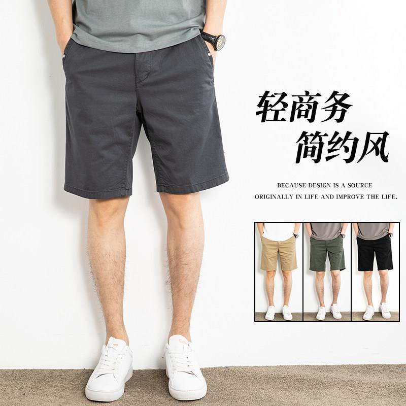 休闲 短裤男夏季薄款宽松纯棉五分裤大尺码外穿潮牌运动灰色五分
