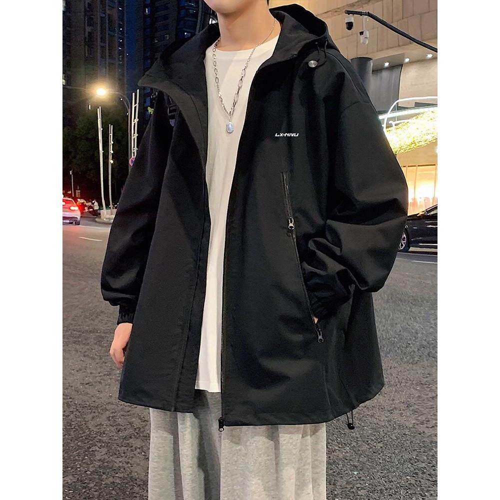 青少年潮流新款渐变外套男孩初高中学生宽松大童春秋装夹克上衣服