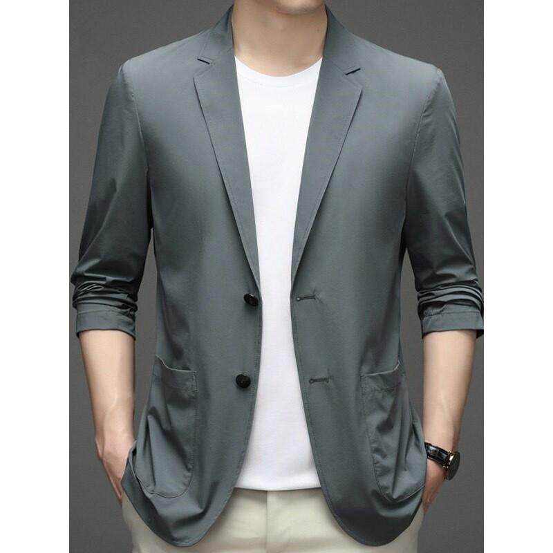冰丝防晒西服男夏季2026新款上衣春夏休闲小西装单西外套单件超薄