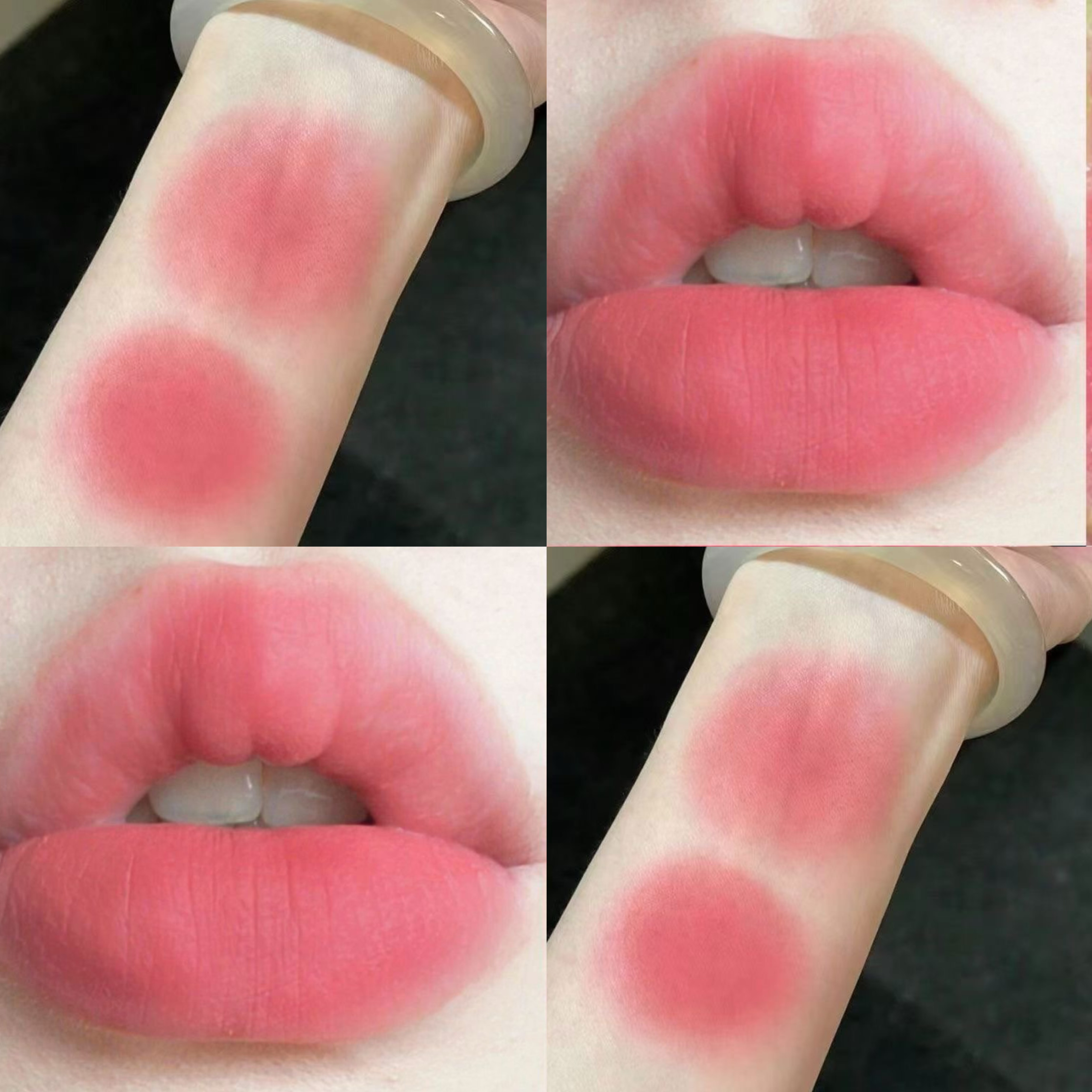 春夏西柚橘粉色牛奶蜜桃豆沙素颜口红奶茶色哑光唇釉持久可用