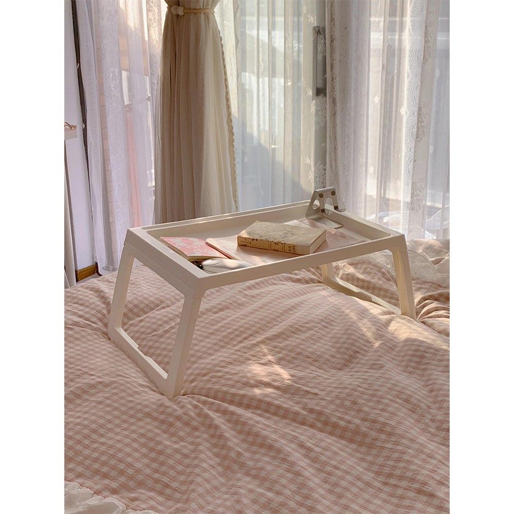 宿舍床上桌可折叠ins风小桌子带凹槽可放笔记本大学生专用电脑桌