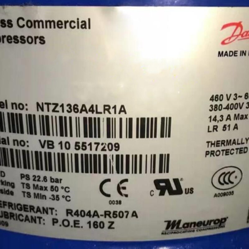 NTZ215A4LR1A NTZ136A4LR1B NTZ108 NTZ096 NTZ068 丹佛斯压缩机