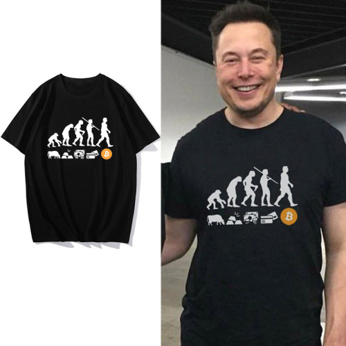 马斯克同款纯棉币圈T恤可订制