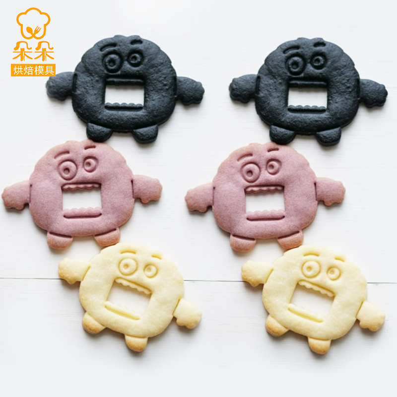 万圣节小幽灵曲奇饼干模具小怪兽蜘蛛网曲奇黄油切模按压烘焙模具
