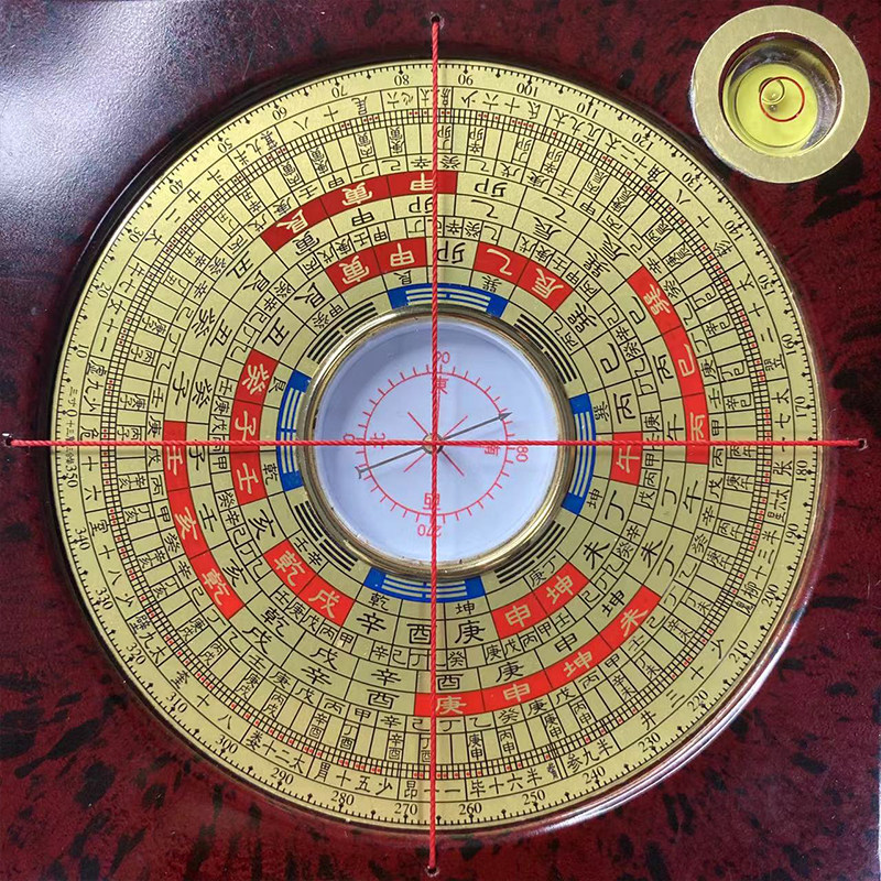 纯铜罗盘高精度专业3寸13层三合盘随身指南针八卦罗经摆件