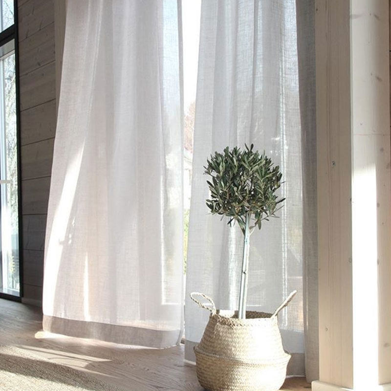 高档棉麻窗帘2022新款全屋定制套餐现代窗帘北欧简约风卧室飘窗帘