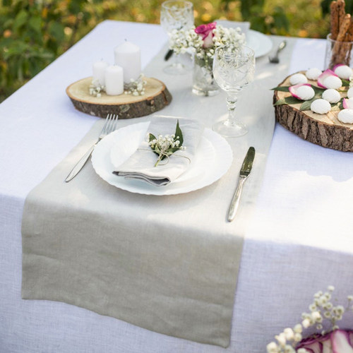 亚麻纯色桌旗现代简约布美式欧式