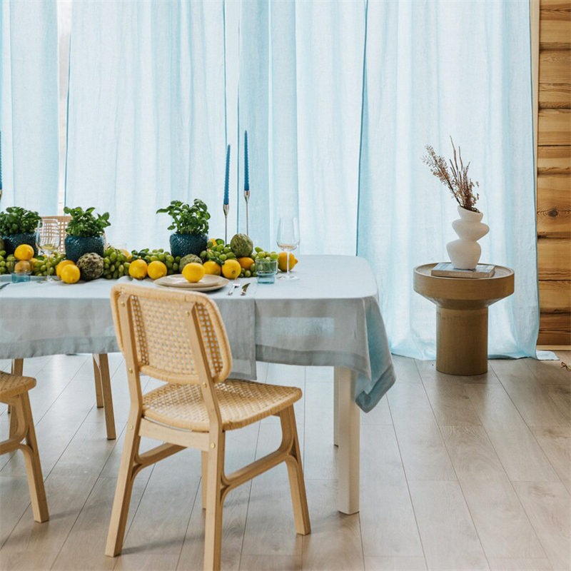 100%亚麻桌布纯色台布长方形茶几布高级感餐桌布可定制拍照背景布