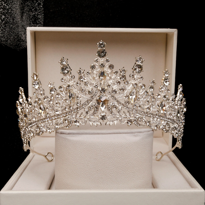 儿童皇冠头饰公主水晶王冠生日演出主持人发饰小女孩高端礼服发箍