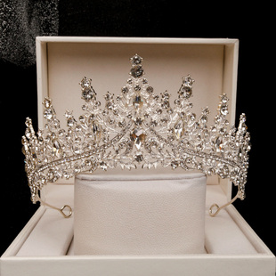 儿童皇冠头饰公主水晶王冠生日演出主持人发饰小女孩高端礼服发箍