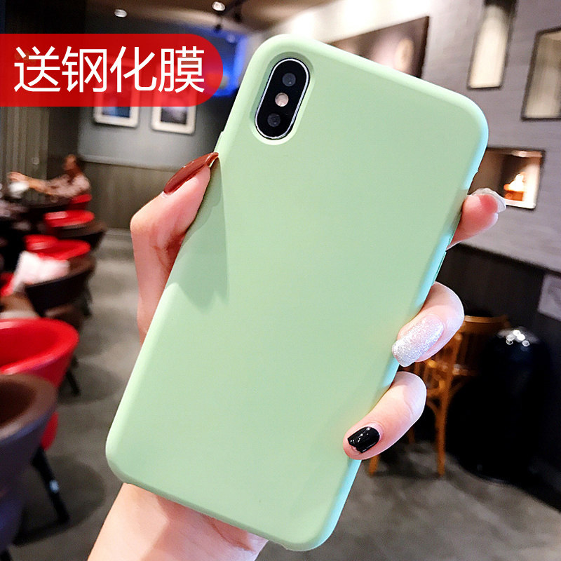 苹果X手机壳苹果11pro max液态硅胶xs/xr/8plus全包se2软套iphonexs max防摔6splus纯色7plus简约ins网红