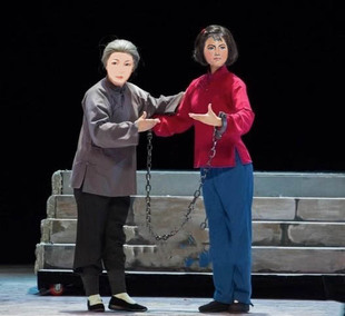 刘胡兰演出服花衣服女村姑儿童戏剧服装老婆婆老奶奶民国话剧表演