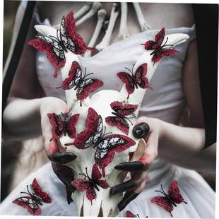 Skull Halloween Decoration 3d butterfly Bat wall stickers