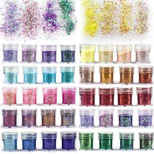 Shinning Filling Flash Hexagon Resin Glitter Glitt Bottles