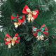 tree Christmas hang bell wreath bow with