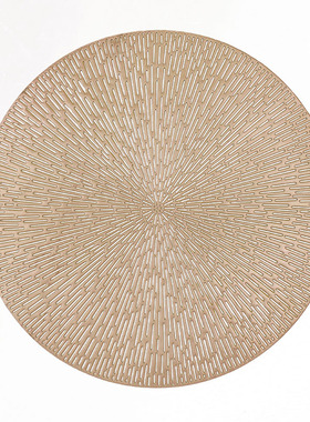 4 Pack Round Placemats Gold Sliver Washable Wipeable新年餐垫
