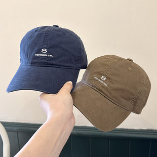 韩国新款 刺绣字母鸭舌帽女加深加宽大头显脸小棒球帽情侣出街遮阳