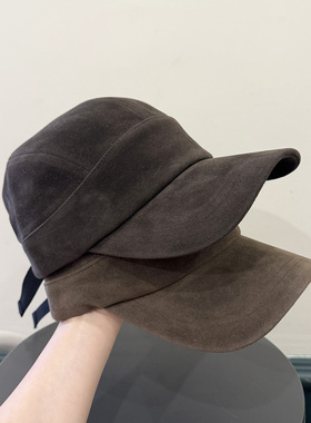 简约纯色鸭舌帽女百搭