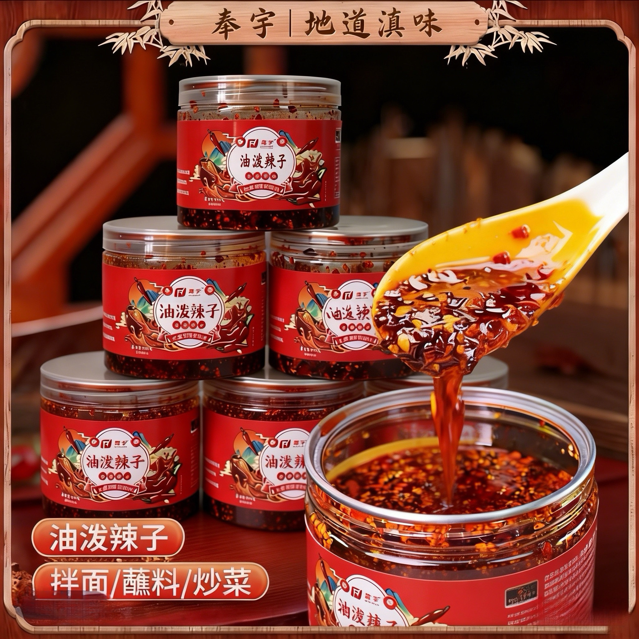 云南保山油辣子农家菜籽油泼辣子红油辣子滇西凉拌菜调味拌菜专用