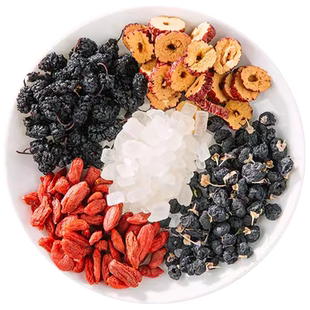 黑枸杞子红枸杞桑葚干红枣菊花玫瑰花茶泡水喝生气血的东西泡水喝