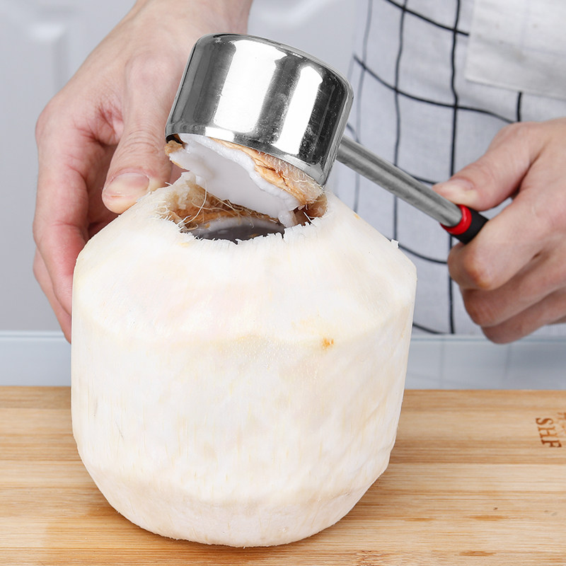 椰子开壳器家用开椰子神器青椰开大孔器吃椰子工具破壳取肉刀商用