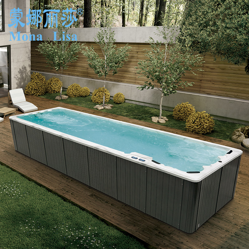 蒙娜丽莎无边际泳池 超大家庭私家按摩池 户外恒温泳池浴缸游泳机