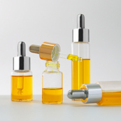 HOPECK电镀TPU胶帽滴管盖管制玻璃瓶20牙15 35ml滴管瓶玻璃精油瓶