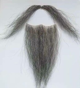 仿真假胡子八字胡大臣胡子影视剧组道具演出用品老人假胡须白色男