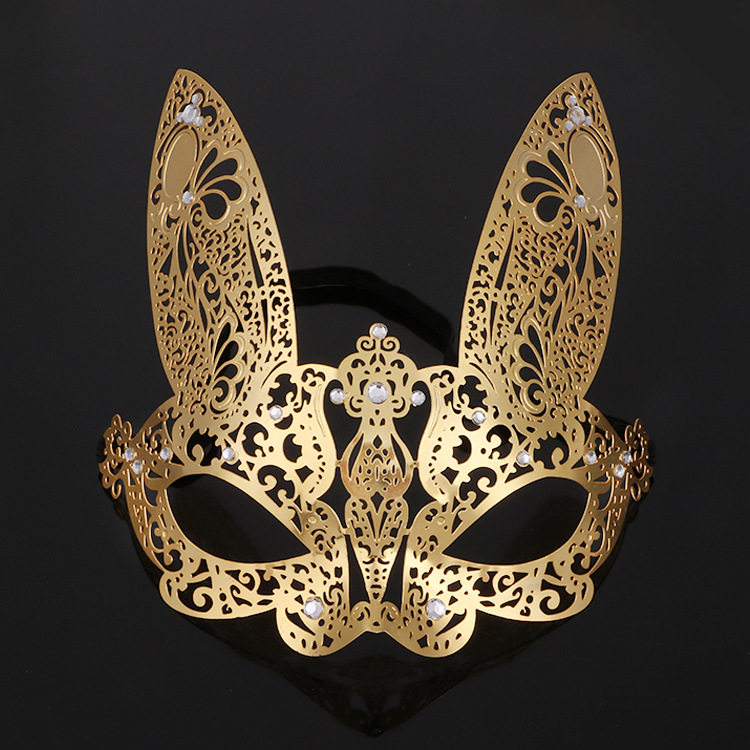 性感兔子面具半脸万圣节夜店派对兔女郎带钻眼罩公主美女情趣面罩