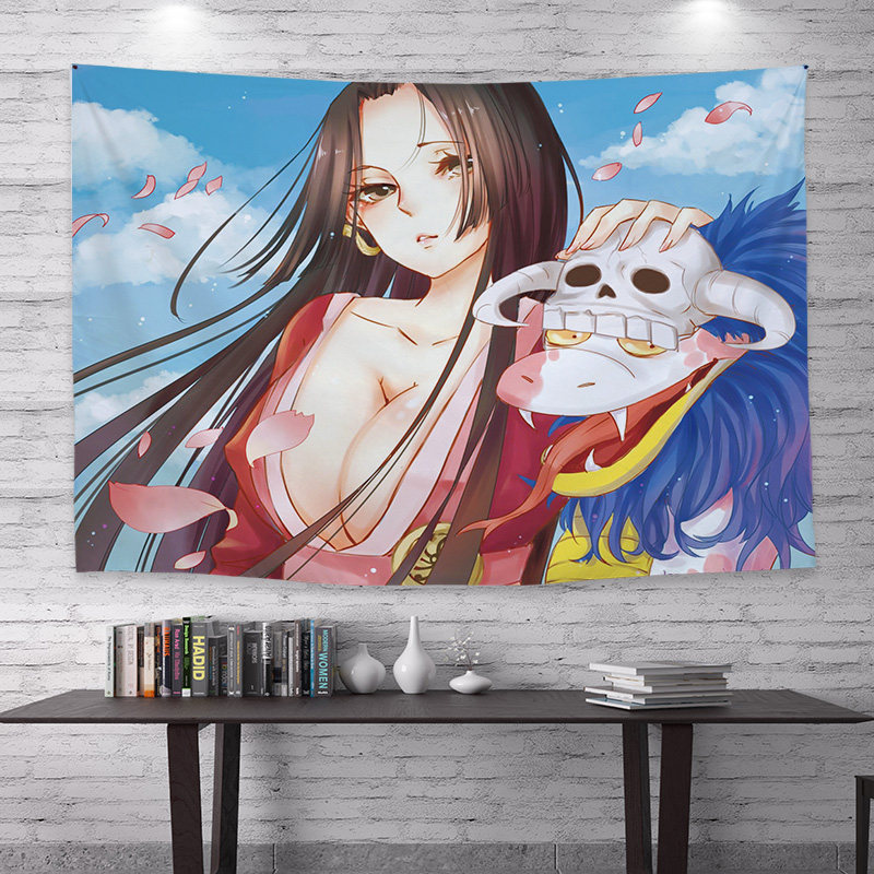 海贼王性感女帝汉库克挂布学生宿舍床边背景墙布装饰改造卡通动漫