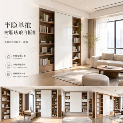 惠鑫半封磁吸白板柜门改造定制