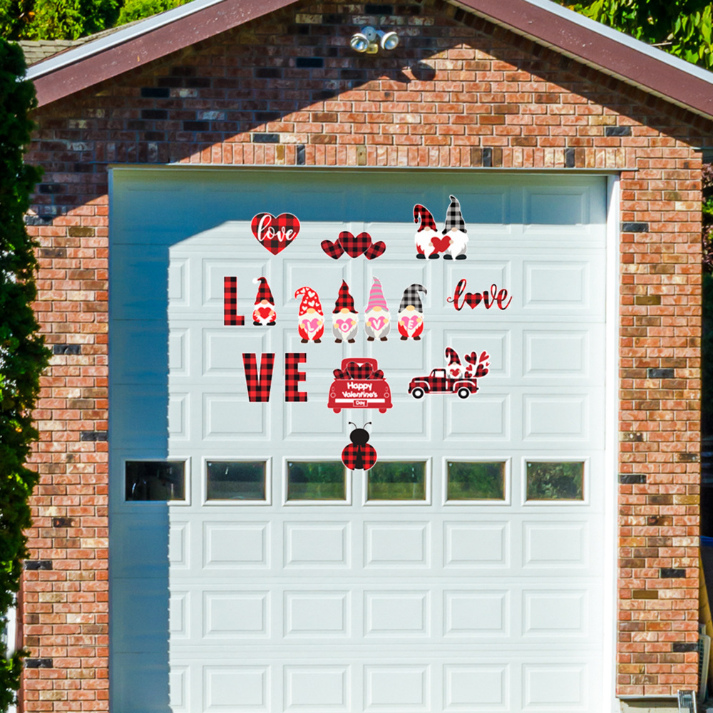 CT045情人节系类爱心love侏儒矮人磁性车库门贴冰箱贴节日装饰贴