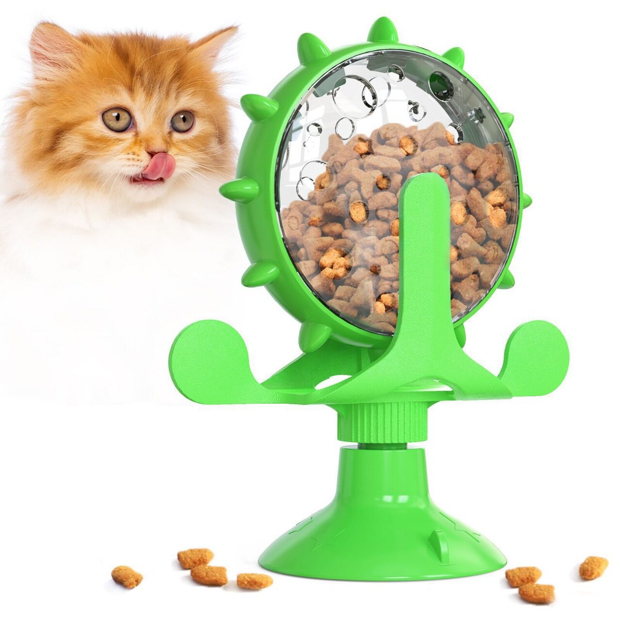 猫咪狗狗投食器滚轮旋转