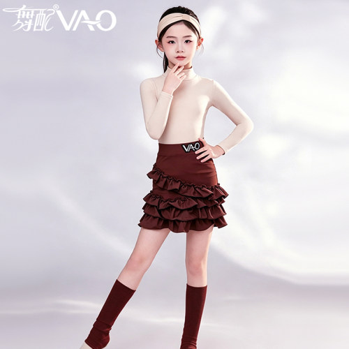 舞配秋冬蛋糕裙拉丁练功套装女