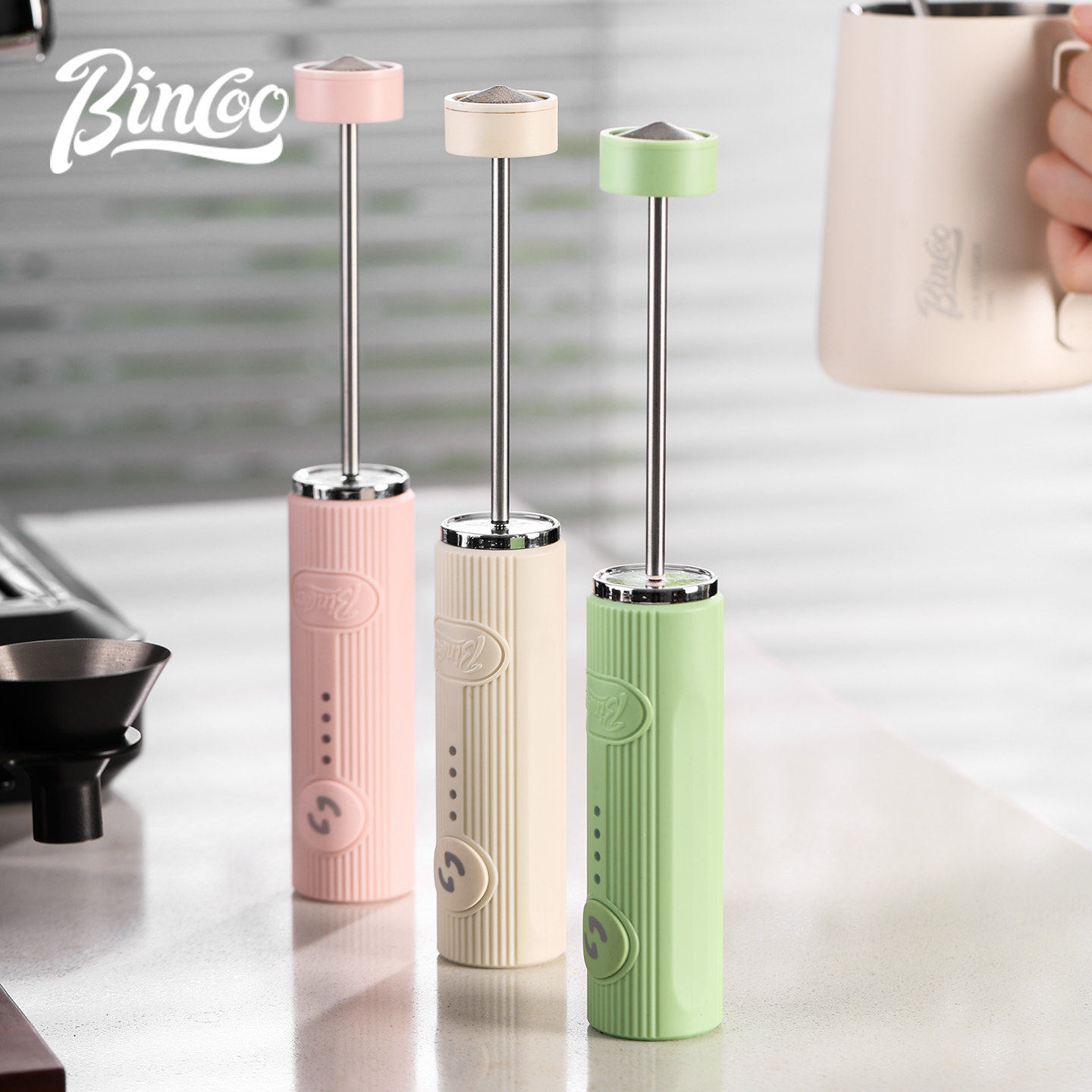 Bincoo幻沫师手持电动奶泡器咖啡打奶器家用牛奶打发奶泡机搅拌棒,餐饮具,摩卡壶,淘宝优惠券,粉丝福利购,淘宝优惠卷