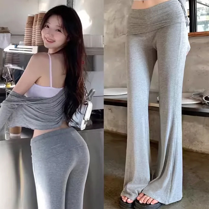 纯欲风春秋新款气质通勤时尚性感显身材女人味舒适百搭休闲长裤女