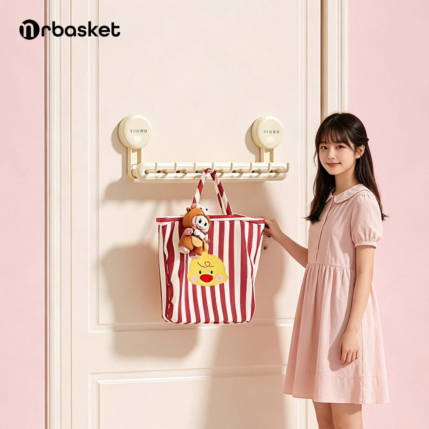 Mrbasket吸盘儿童房门后挂架图片