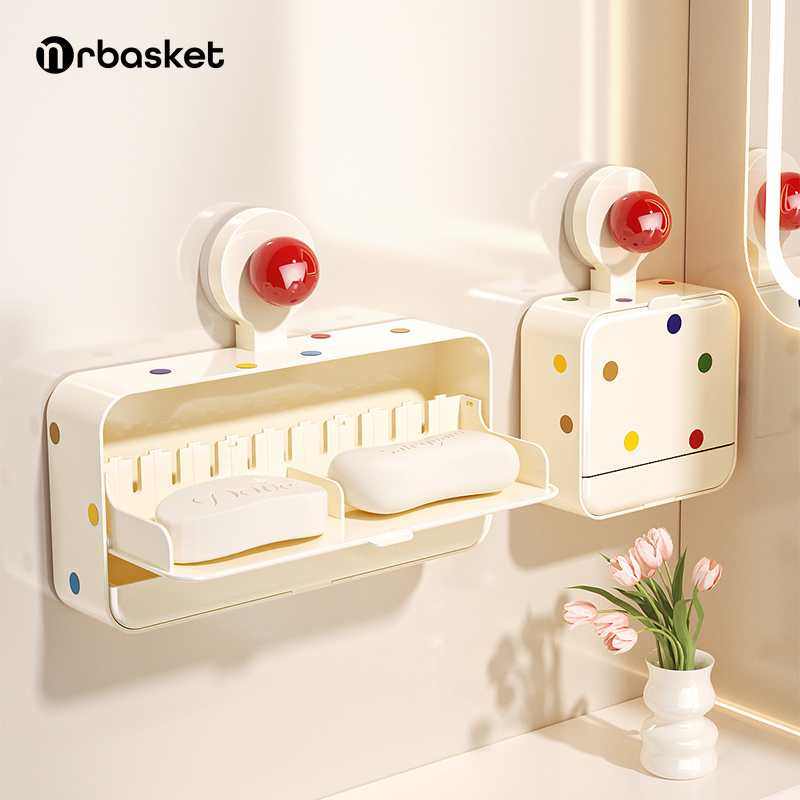 mrbasket吸盘肥皂盒壁挂式免打孔