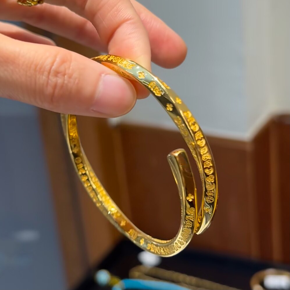 22k金满钻天然钻石莫比乌斯十字架符文手镯手环