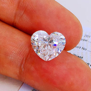 ZIA钻石5.38克拉心形GIA D VS2钻石钻戒女裸钻裸石定制钻石戒指